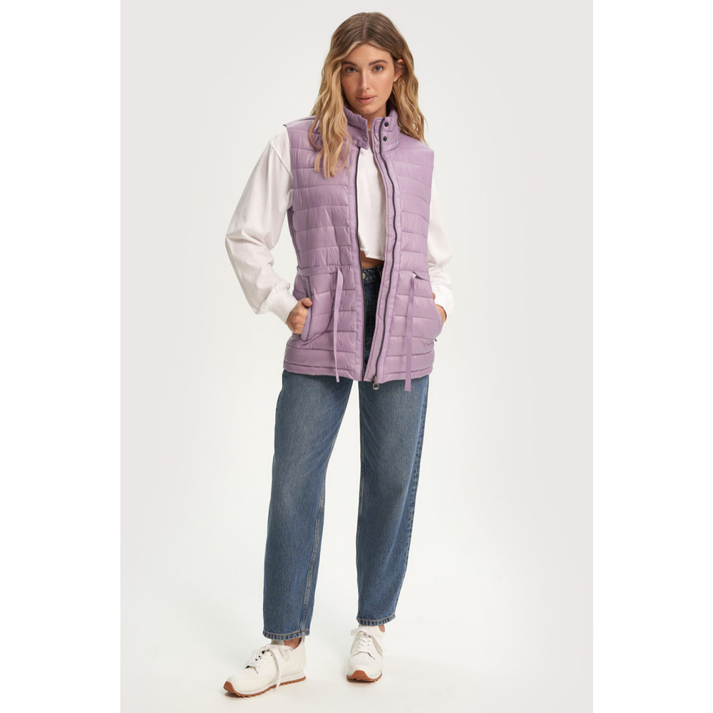 NWOT Noize Rhea Puffer Vest Women's Mauve Size XS